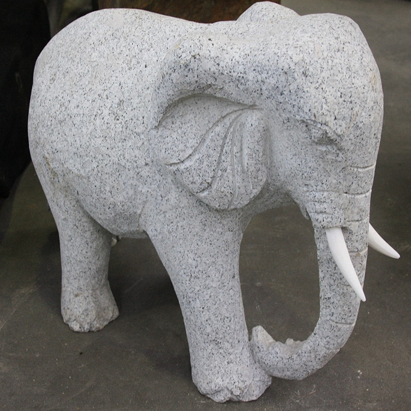 Opdatering Madison Sinewi Elefant med Hvide Stødtænder 50 cm » Staby Fliser & Hegn